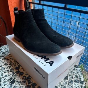 Sonoma Black Suede Men's Chelsea Boots size 10.5